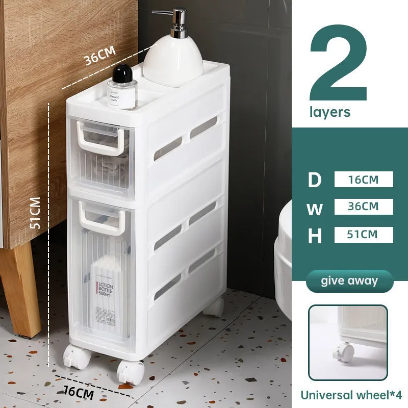 No-installation toilet storage rack slotted toilet storage cabinet