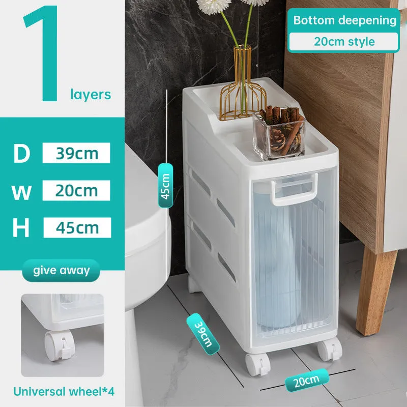 No-installation toilet storage rack slotted toilet storage cabinet