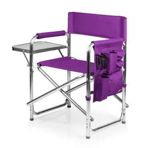 ONIVA - a Picnic Time brand - Sports Chair with Side Table, Beach Chair, Camp Chair for Adults, (Purple)
