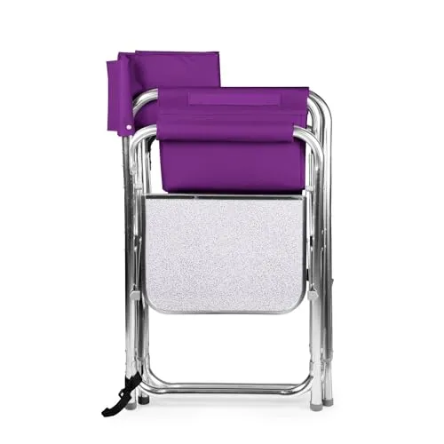 ONIVA - a Picnic Time brand - Sports Chair with Side Table, Beach Chair, Camp Chair for Adults, (Purple)