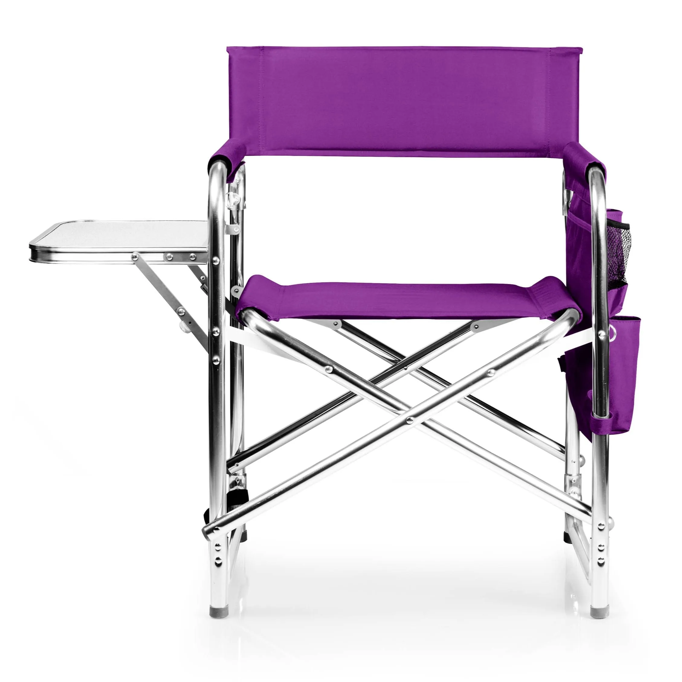 ONIVA - a Picnic Time brand - Sports Chair with Side Table, Beach Chair, Camp Chair for Adults, (Purple)