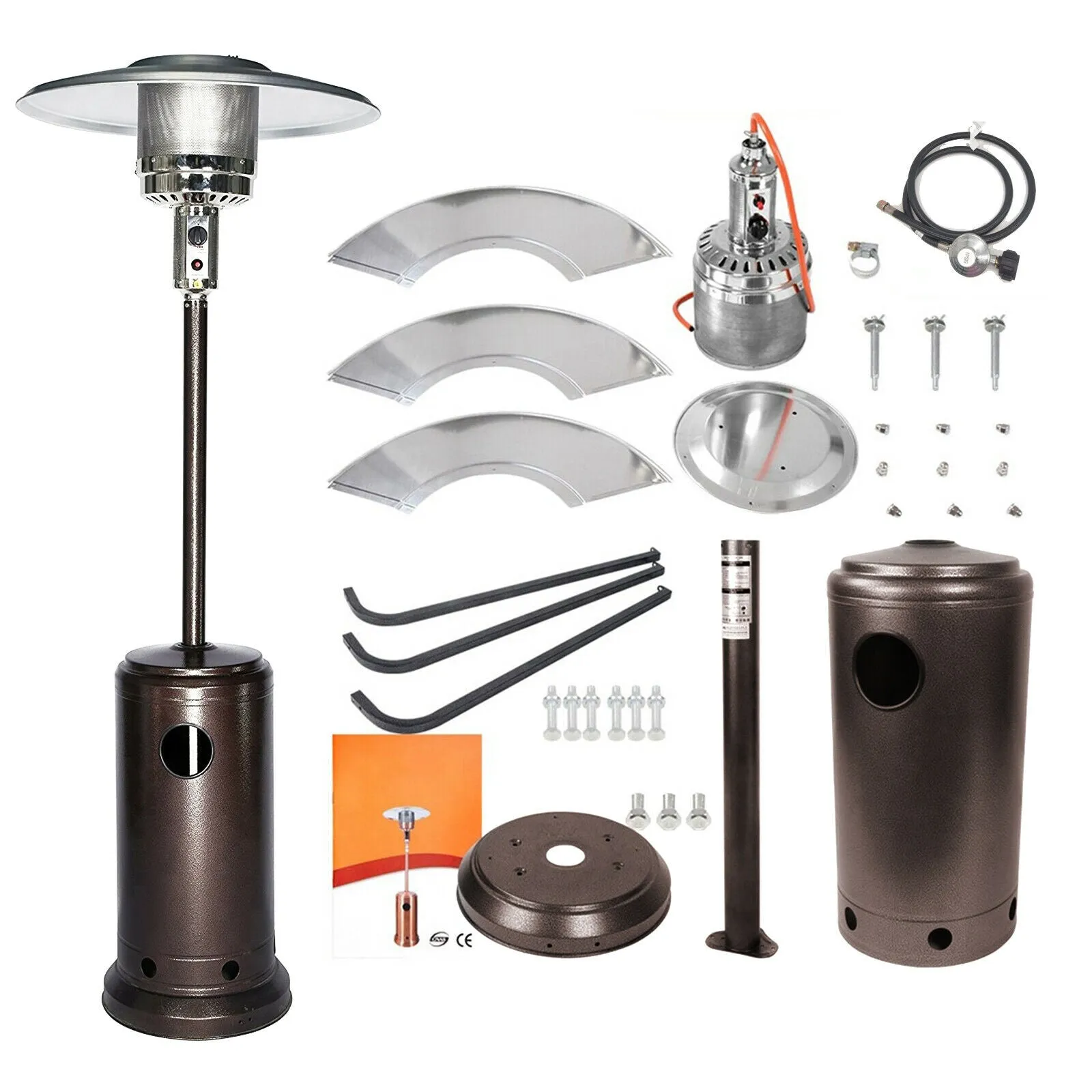 Outdoor Backyard Propane Patio Heater With Wheel