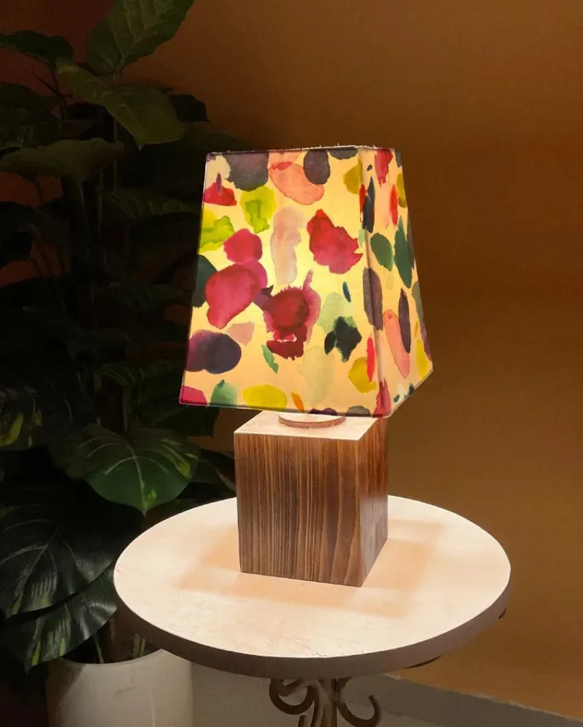 Patchy Abstract Shaded Empire Cotton Table Lamp