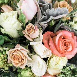 Peach Victorian Flower Centerpiece