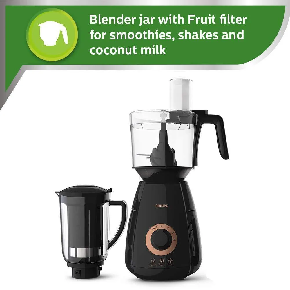 Philips HL7707/00 Mixer Grinder, 750W, 4 Jars (Black)