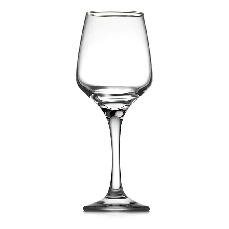 Red Modern Wine and Champagne Glasses Clear Crystal Drinkware | Set of 6 | 3 x 9 inches | 435ml
