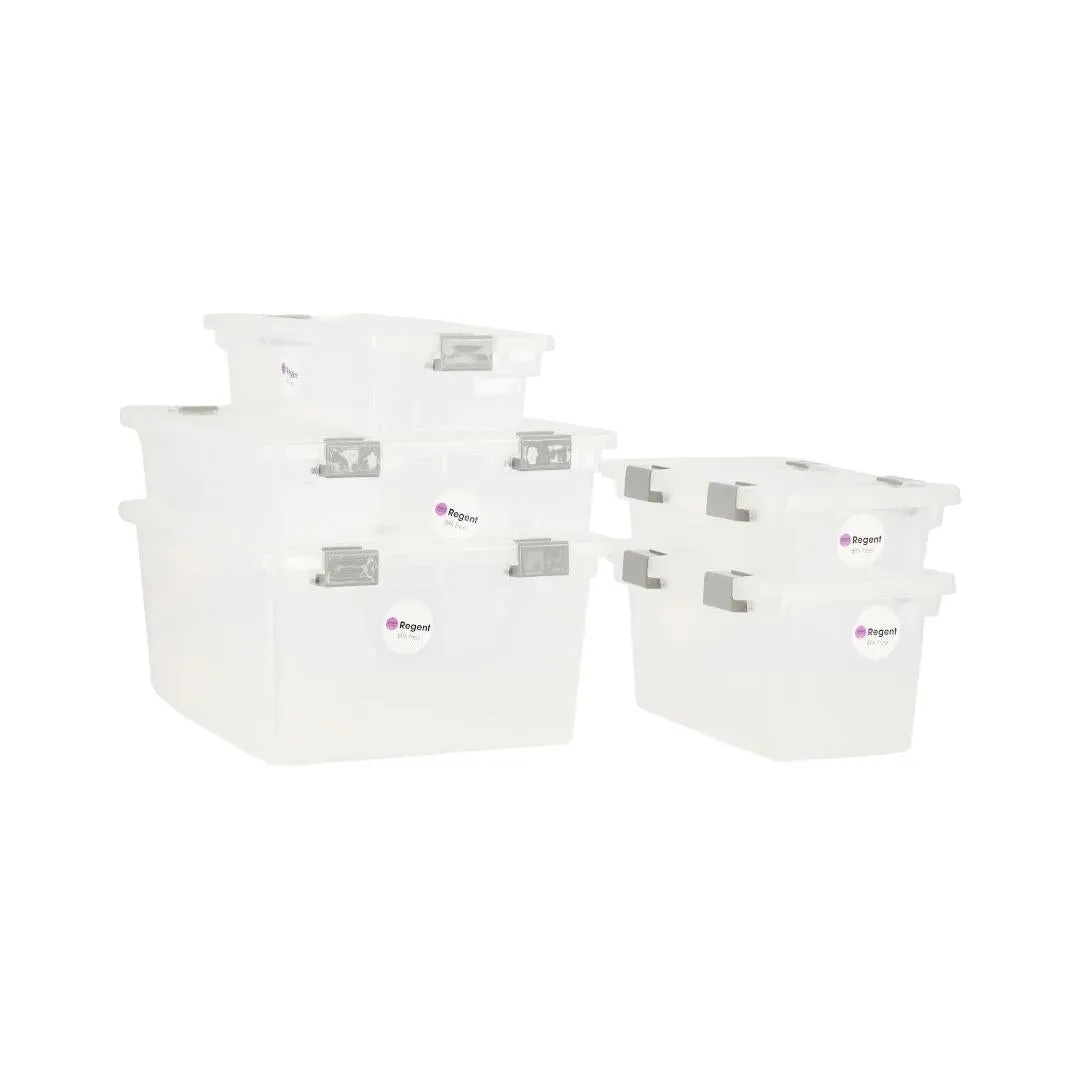 Regent Plastic Clippy Deep Storage Utility Container Box Large 355x280x160mm