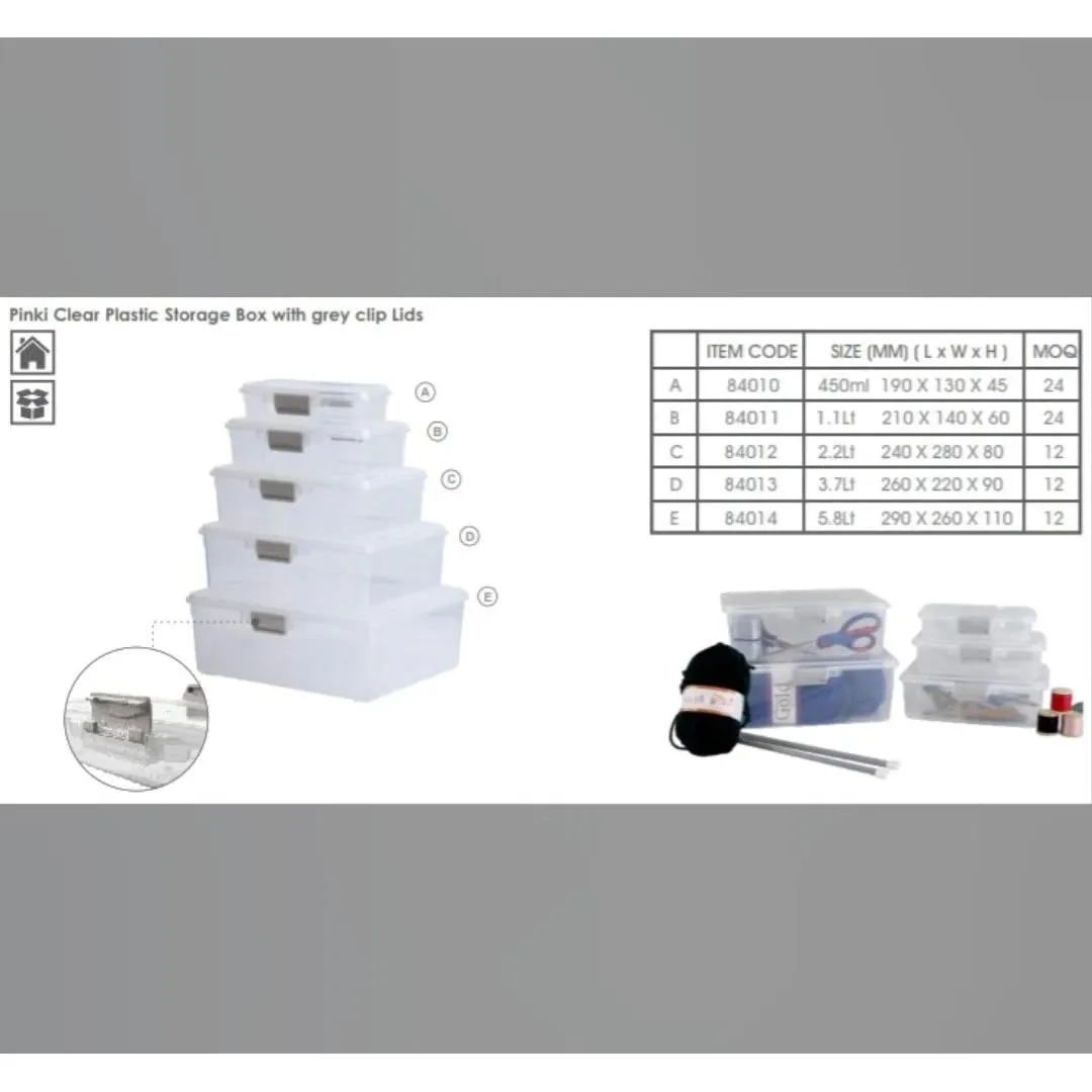Regent Plastic Pinki Storage Utility Container Box 1.1L