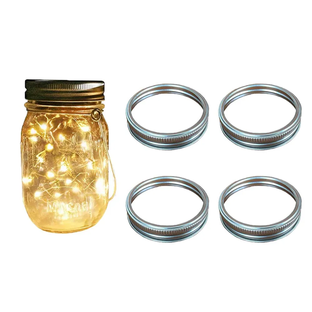 Regular-Mouth 70mm Mason Jar Replacement Rings for Glass Jars - Rust Resistant - 24 Pack