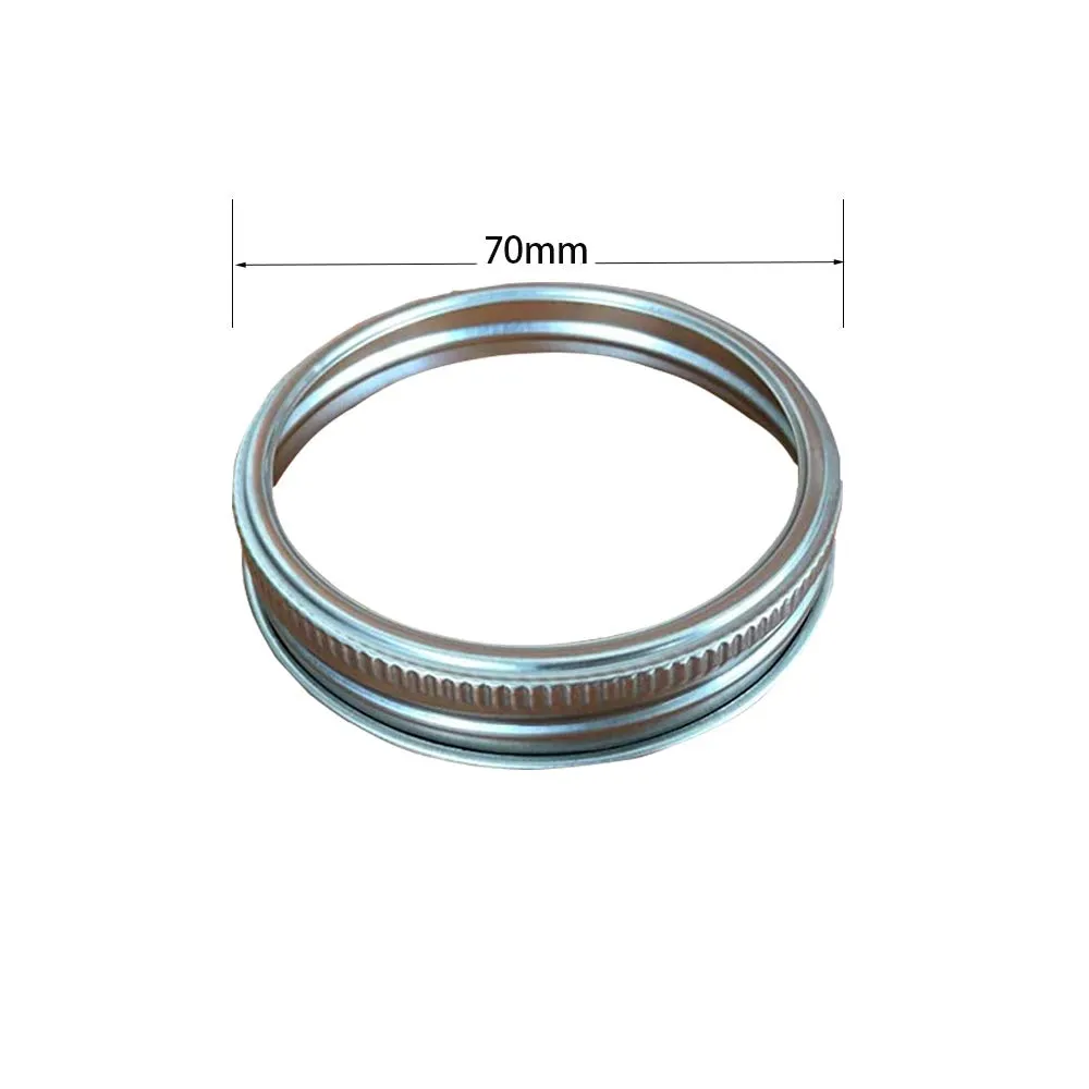 Regular-Mouth 70mm Mason Jar Replacement Rings for Glass Jars - Rust Resistant - 24 Pack