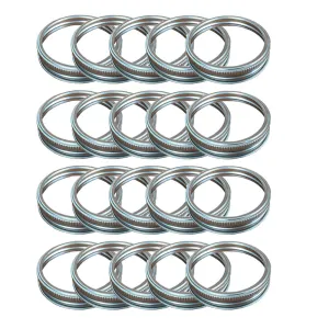 Regular-Mouth 70mm Mason Jar Replacement Rings for Glass Jars - Rust Resistant - 24 Pack