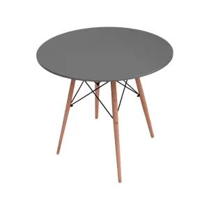 Round Wooden Legs Round Table T08-80 -Grey