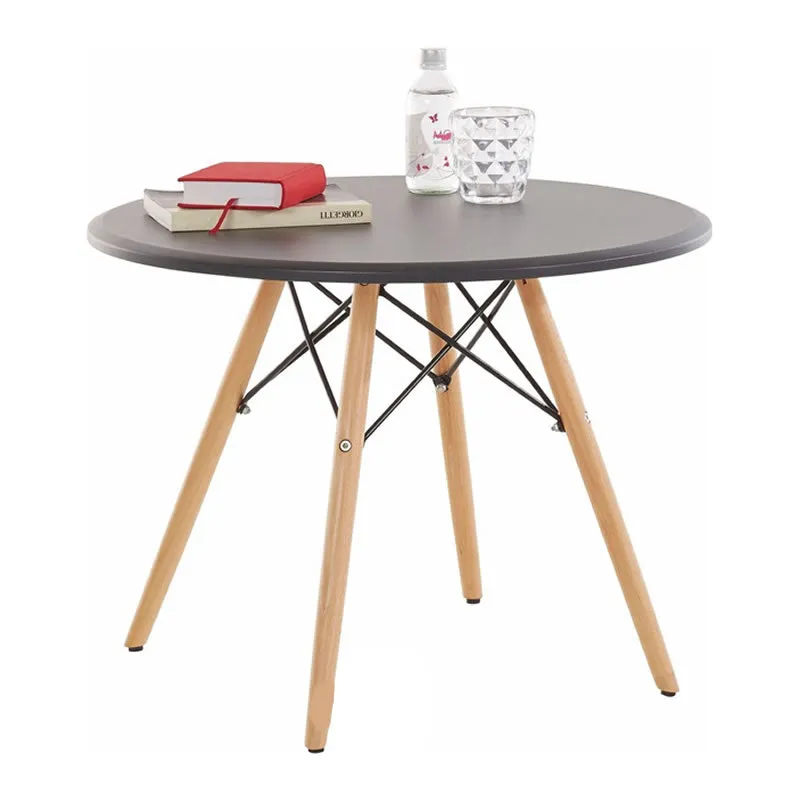 Round Wooden Legs Round Table T08-80 -Grey