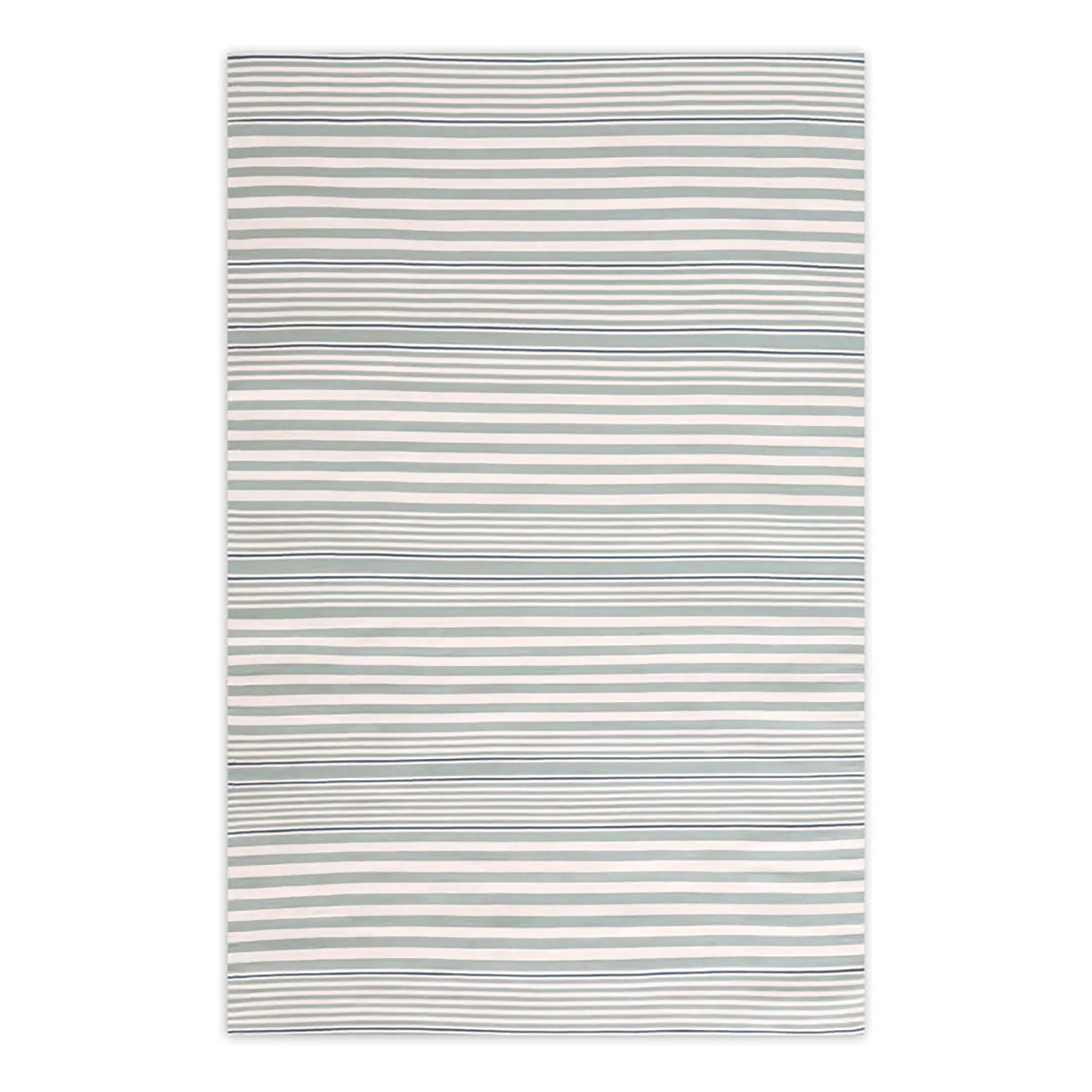 Rugby Stripe Light Blue Indoor/Outdoor Rug