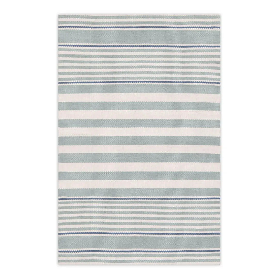 Rugby Stripe Light Blue Indoor/Outdoor Rug
