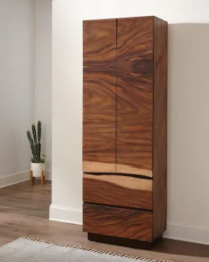 Rustic Smoky Walnut Shoe Tower