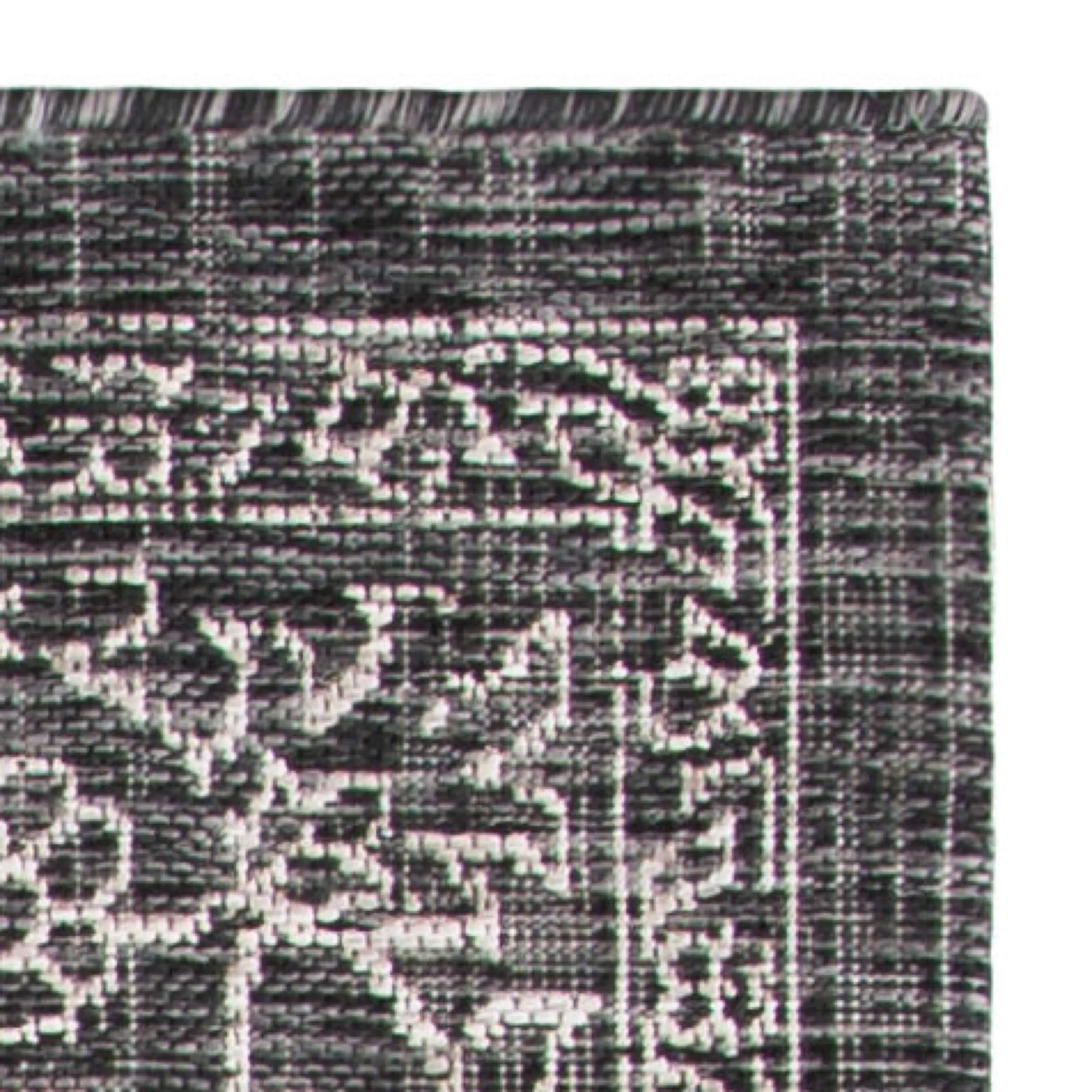 SAFAVIEH Courtyard Collection Area Rug - 9' x 12', Black & Ivory, Non-Shedding & Easy Care, Indoor/Outdoor & Washable-Ideal for Patio, Backyard, Mudroom (CY8680-36621)