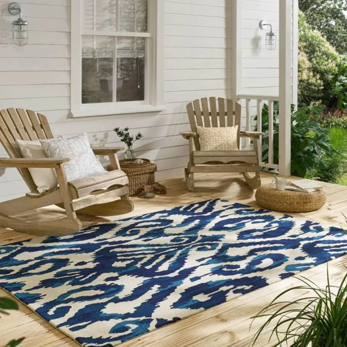 Sanderson 'Kasuri - Indigo' Indoor & Outdoor Rug