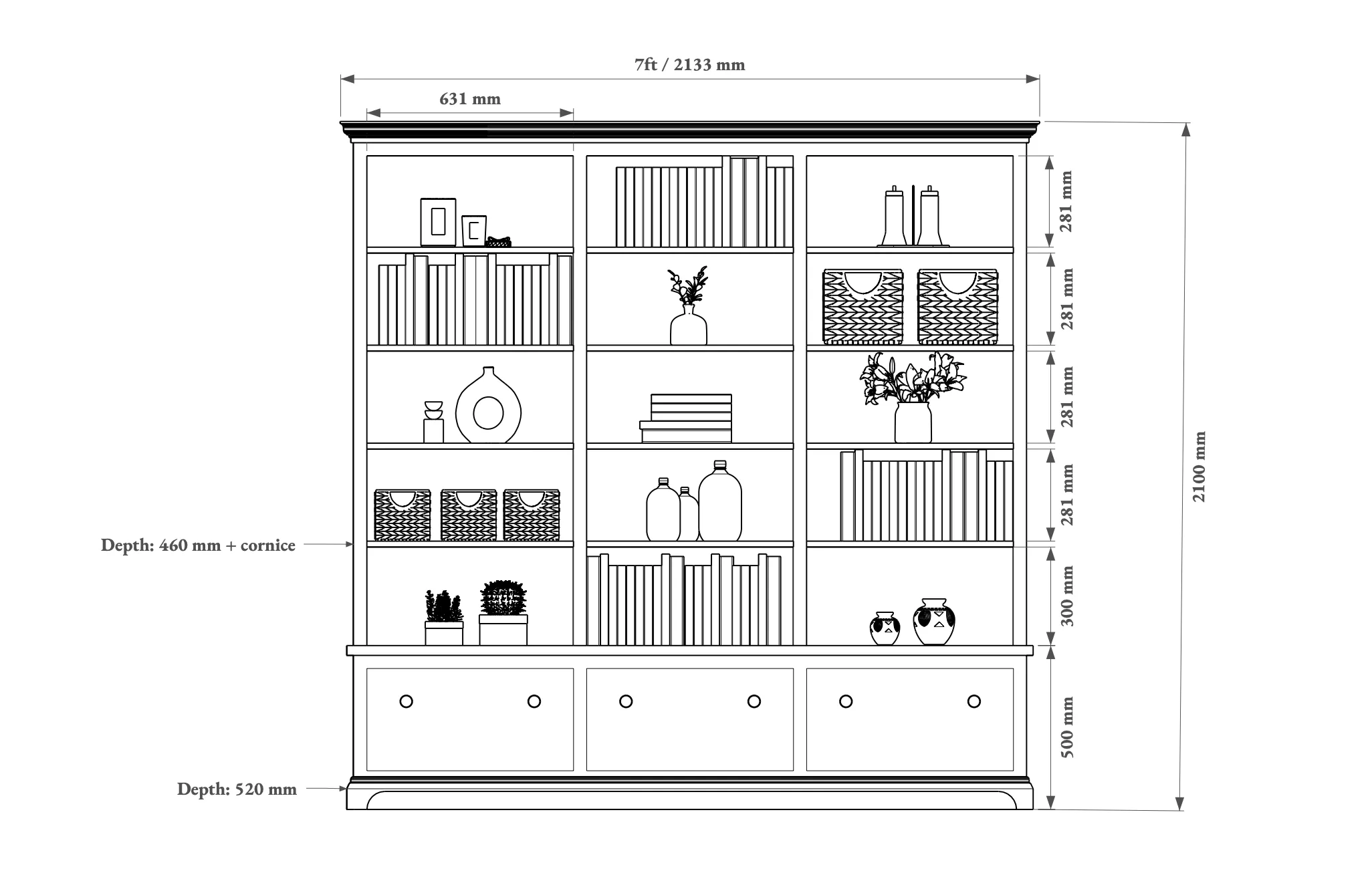 Shaker Display Dresser