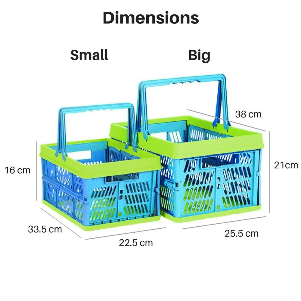 Shoppy Foldable Basket Container Handle