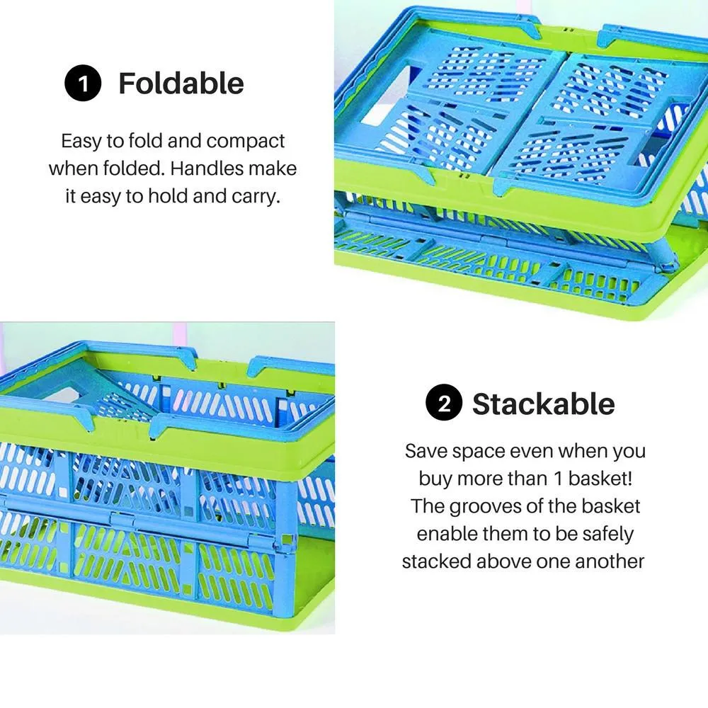 Shoppy Foldable Basket Container Handle