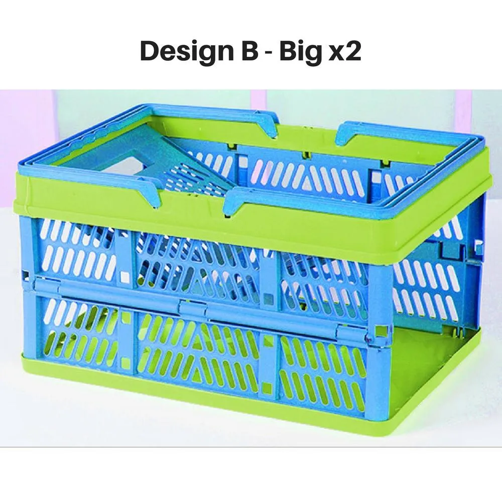 Shoppy Foldable Basket Container Handle
