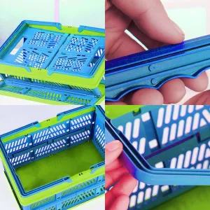 Shoppy Foldable Basket Container Handle