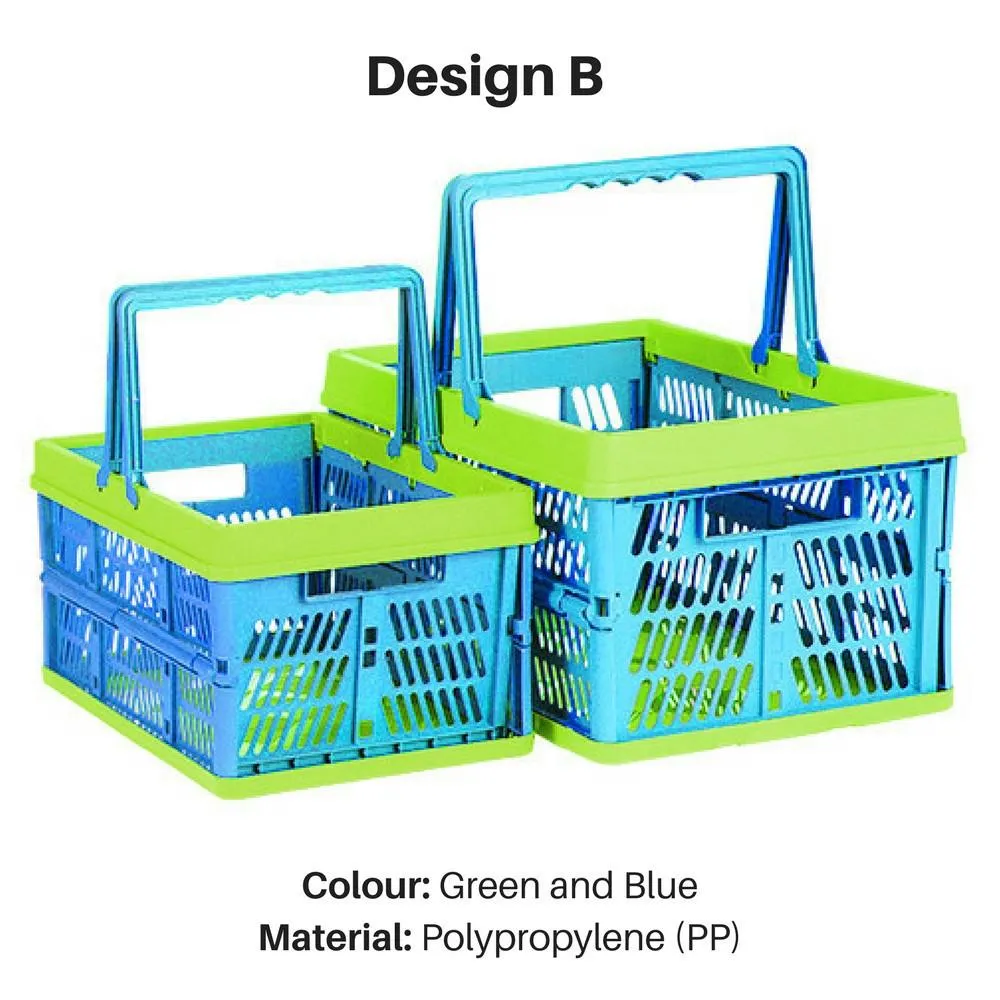Shoppy Foldable Basket Container Handle