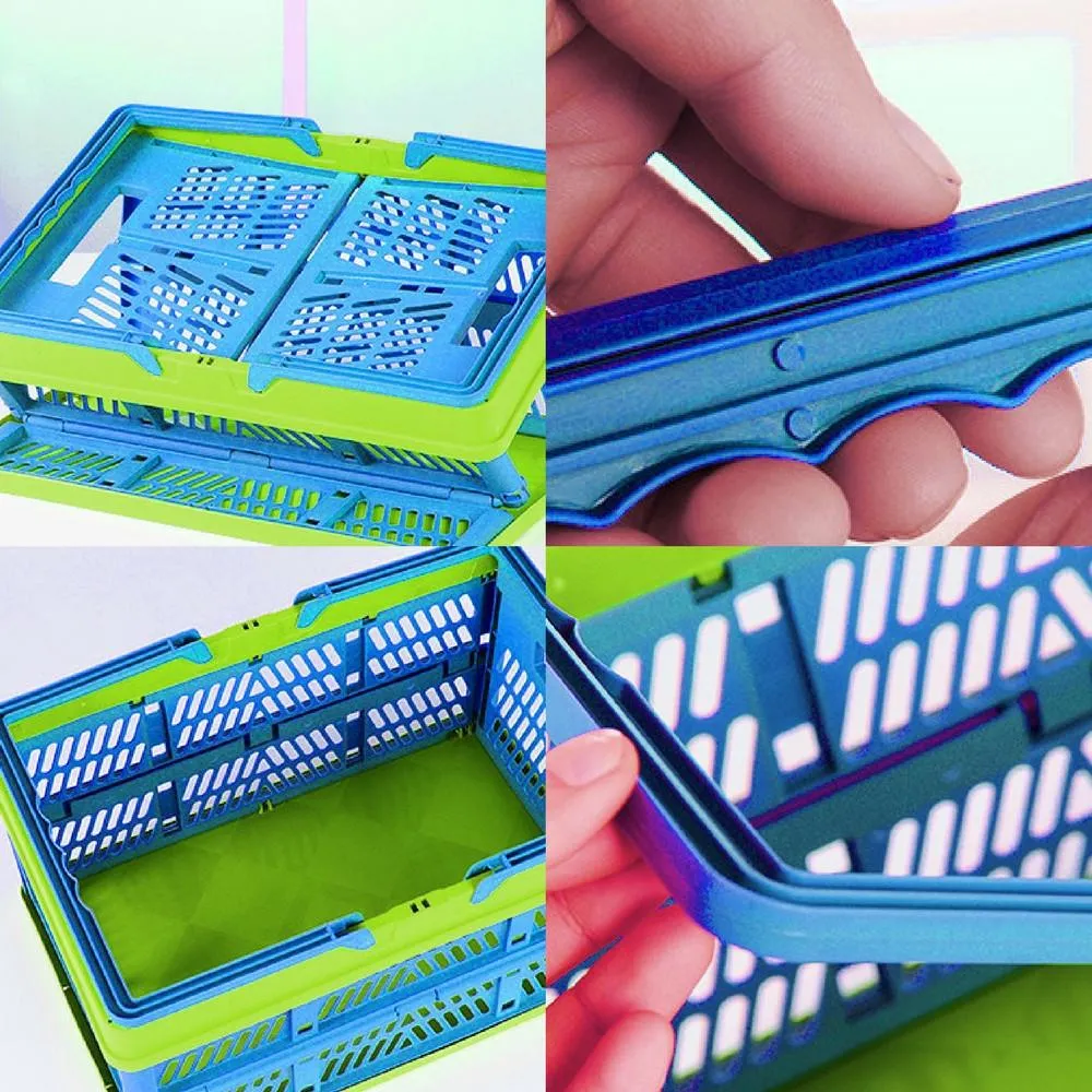 Shoppy Foldable Basket Container Handle