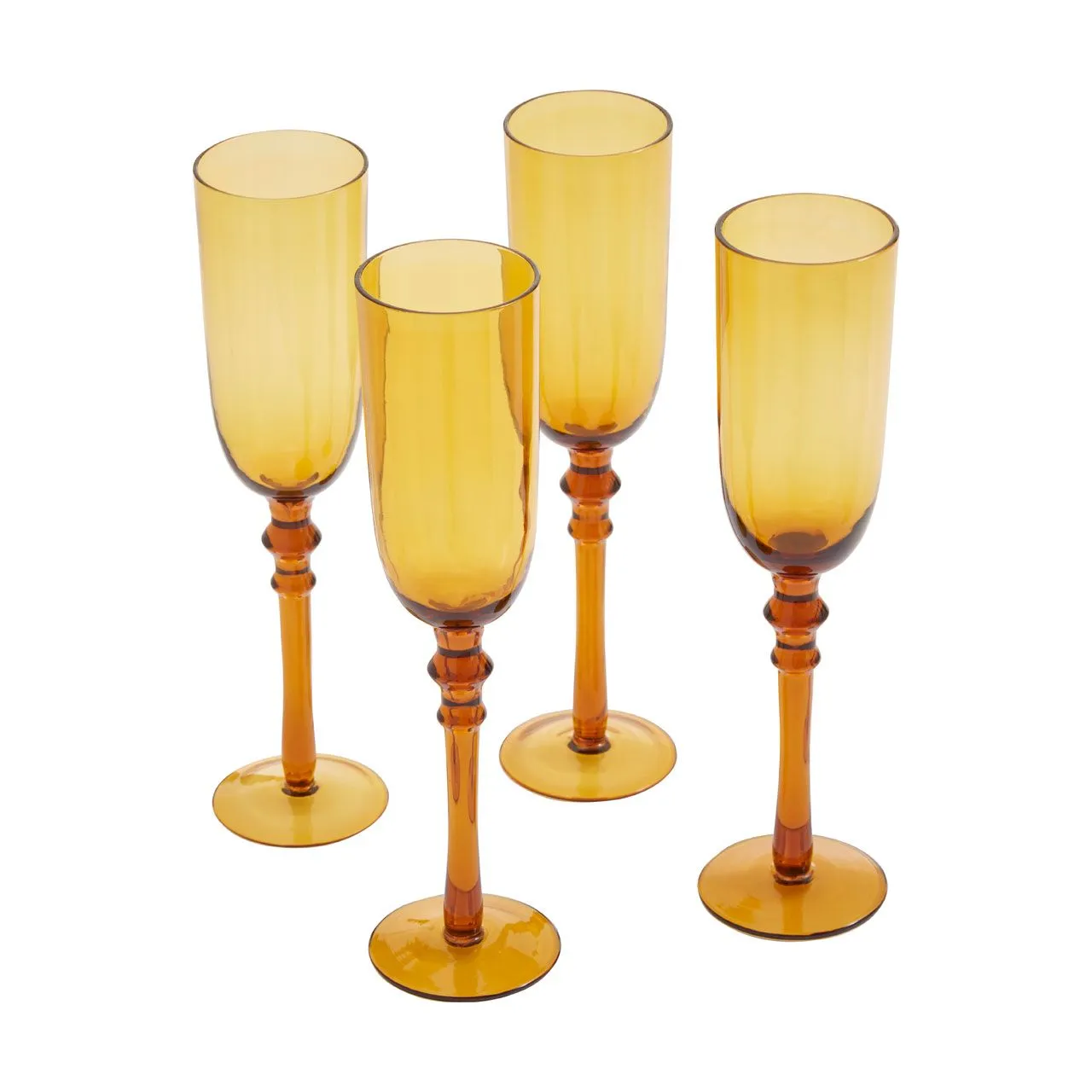 Smoked Amber Finish Champagne Glass