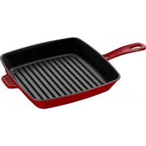 Staub - 26cm Cherry Red Square American Grill Pan (10")