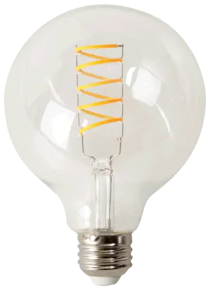 TCP FG30D2518VC Antique White LED Spiral Filament G30 Light Bulb 3W 1800K