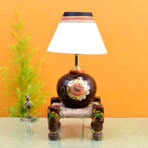 Terracotta Table Lamp With Manji