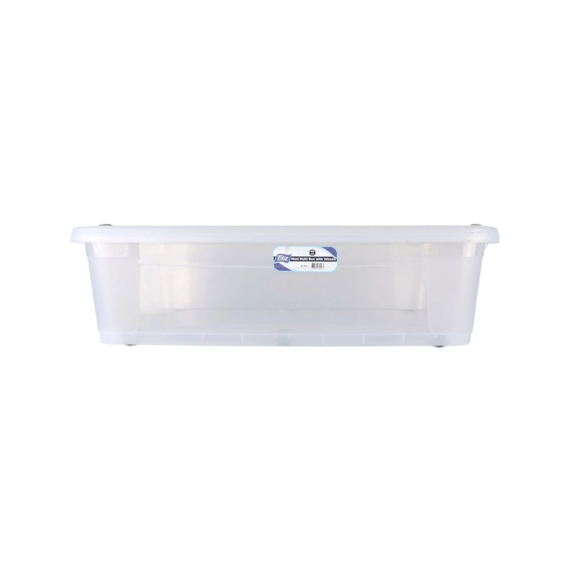Titiz 40L Plastic Storage Utility Container Multi Box Rectangle with Wheel No4 E-513