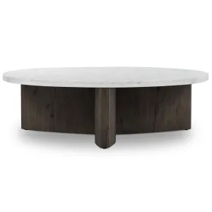 Toli Coffee Table, Italian White/Smoked Black