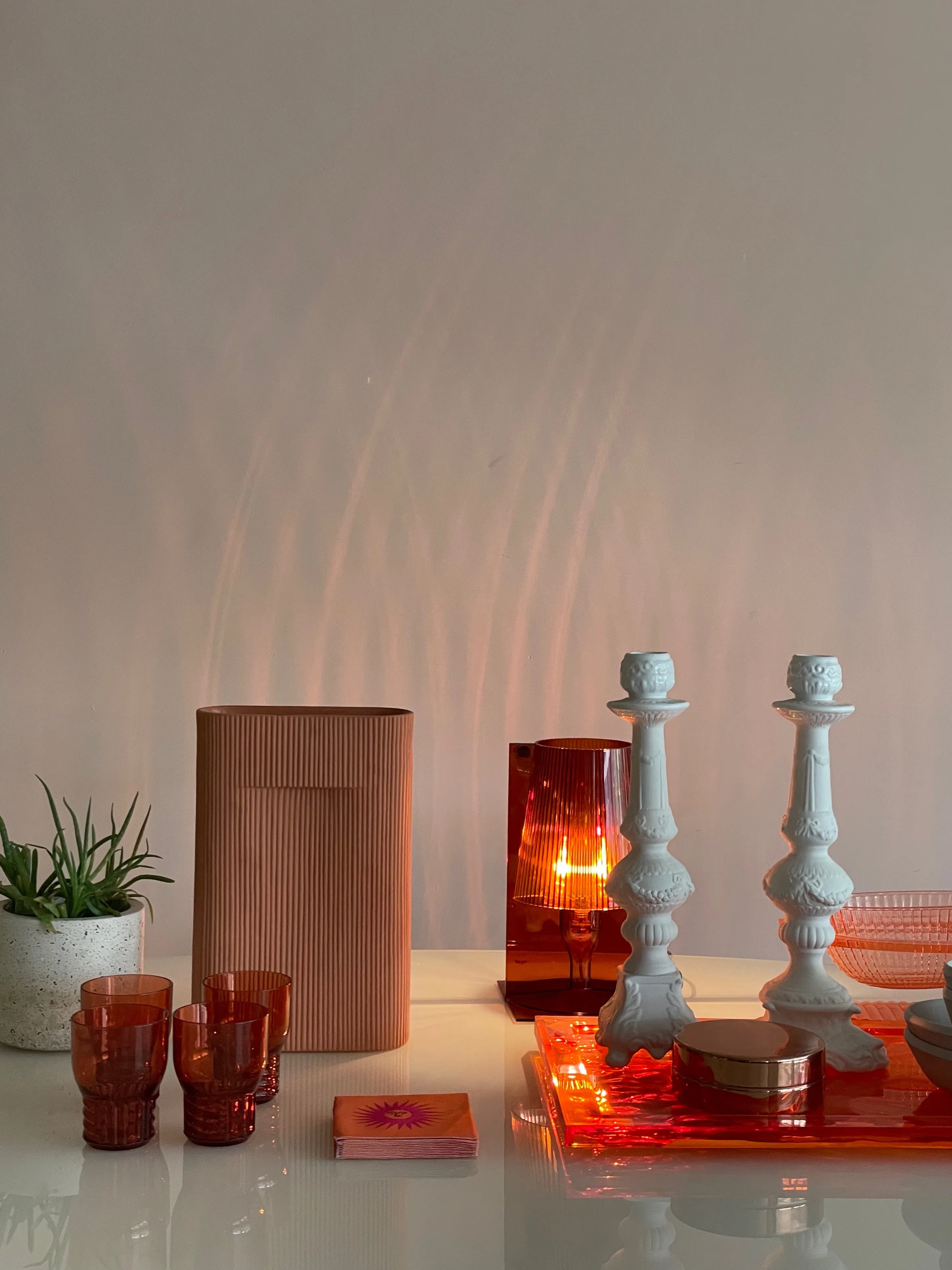 Trama Wine Glasses Pink