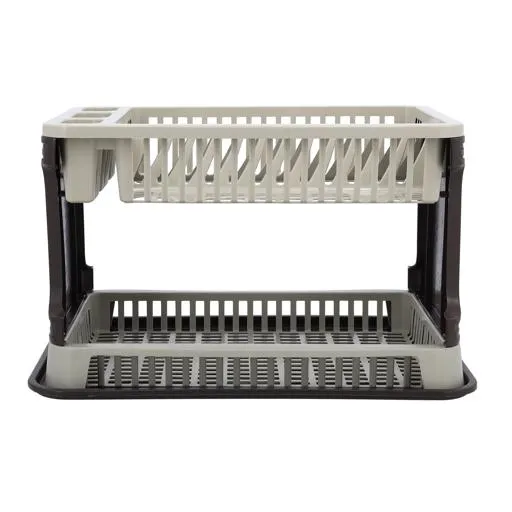 Tuffex Plastic Lace Dish Drainer 2-Tier Layer Display Box