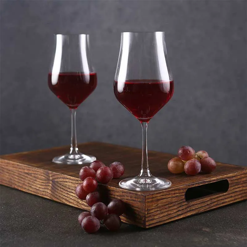 Tulipia Wine Glass Clear Bohemia Crystal Glassware | Set of 6 | 2 x 9 inches | 350ml