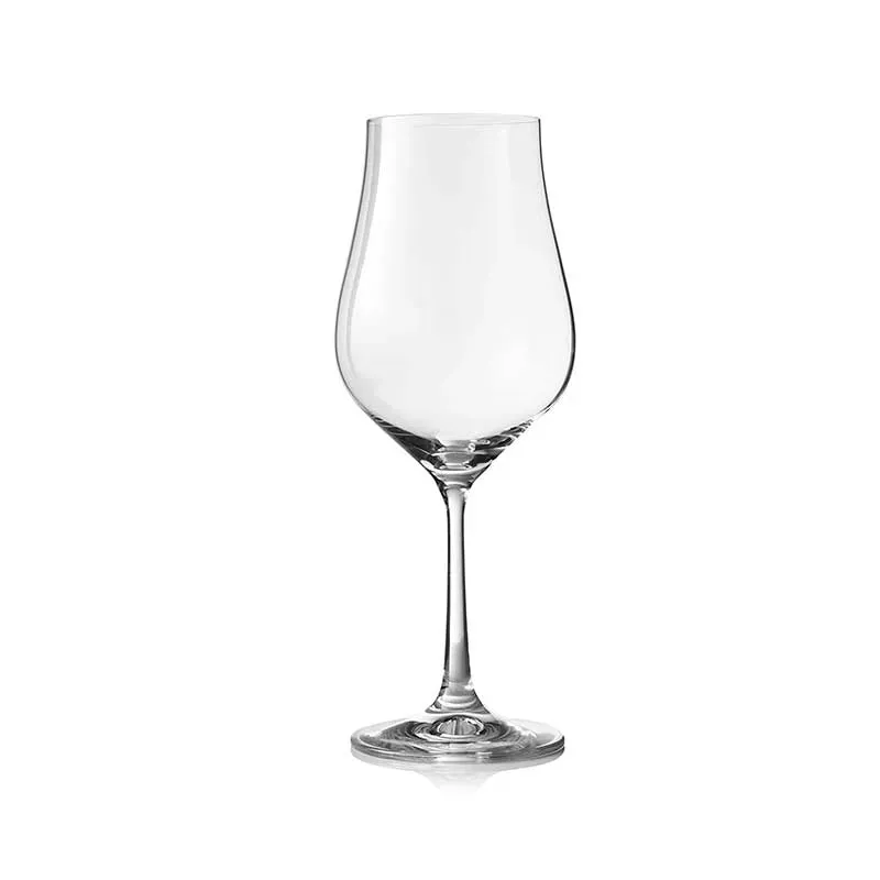 Tulipia Wine Glass Clear Bohemia Crystal Glassware | Set of 6 | 2 x 9 inches | 350ml