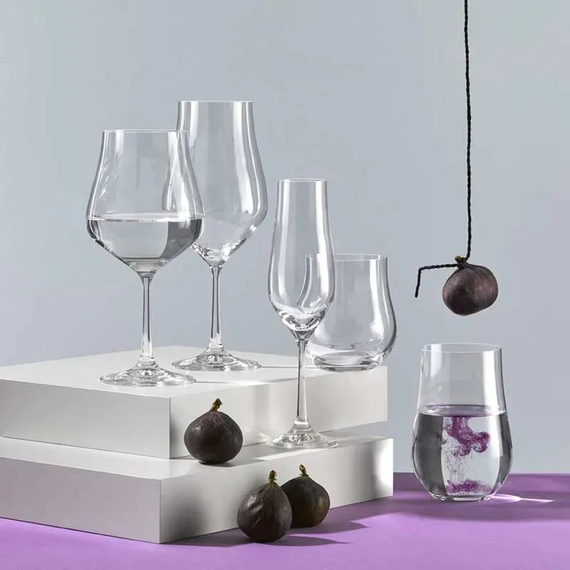 Tulipia Wine Glass Clear Bohemia Crystal Glassware | Set of 6 | 2 x 9 inches | 350ml