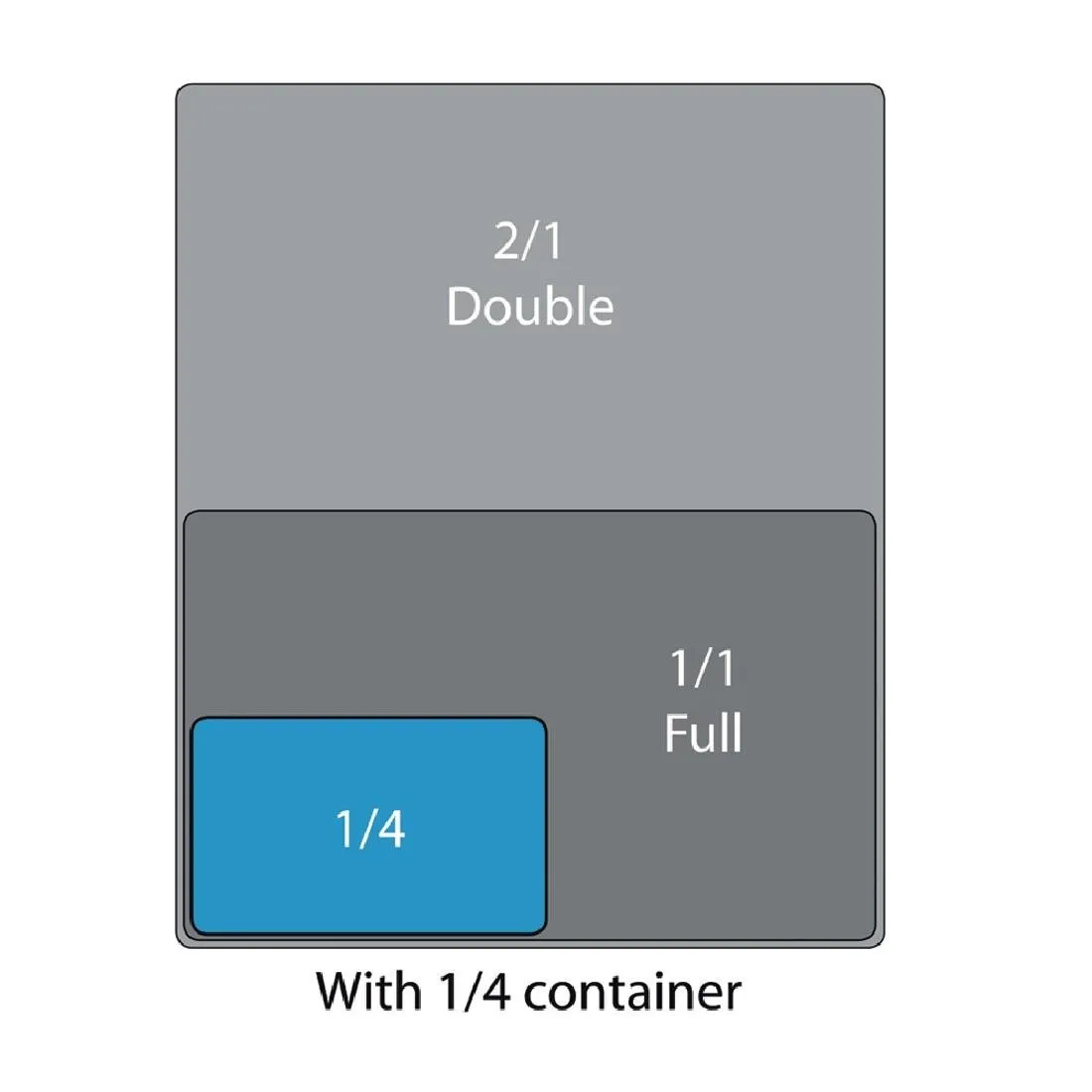 U236 Vogue Polycarbonate 1/4 Gastronorm Container 65mm Clear