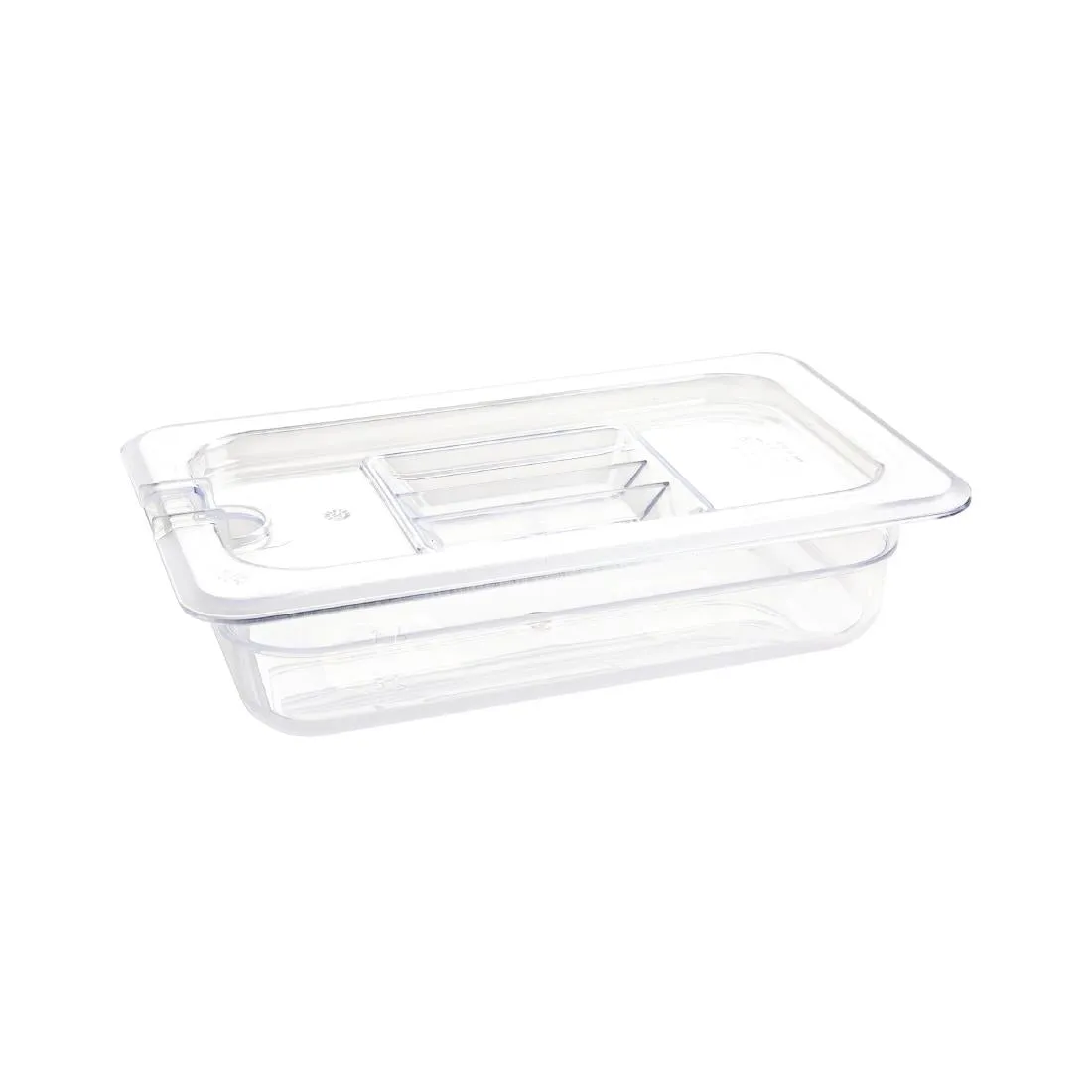 U236 Vogue Polycarbonate 1/4 Gastronorm Container 65mm Clear