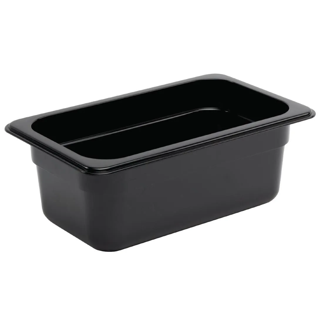 U467 Vogue Polycarbonate 1/4 Gastronorm Container 100mm Black