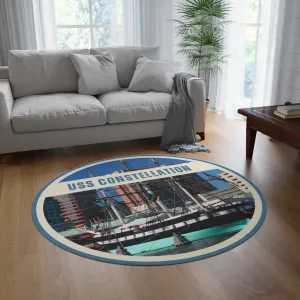 USS Constellation United States Ships POD Round Rug