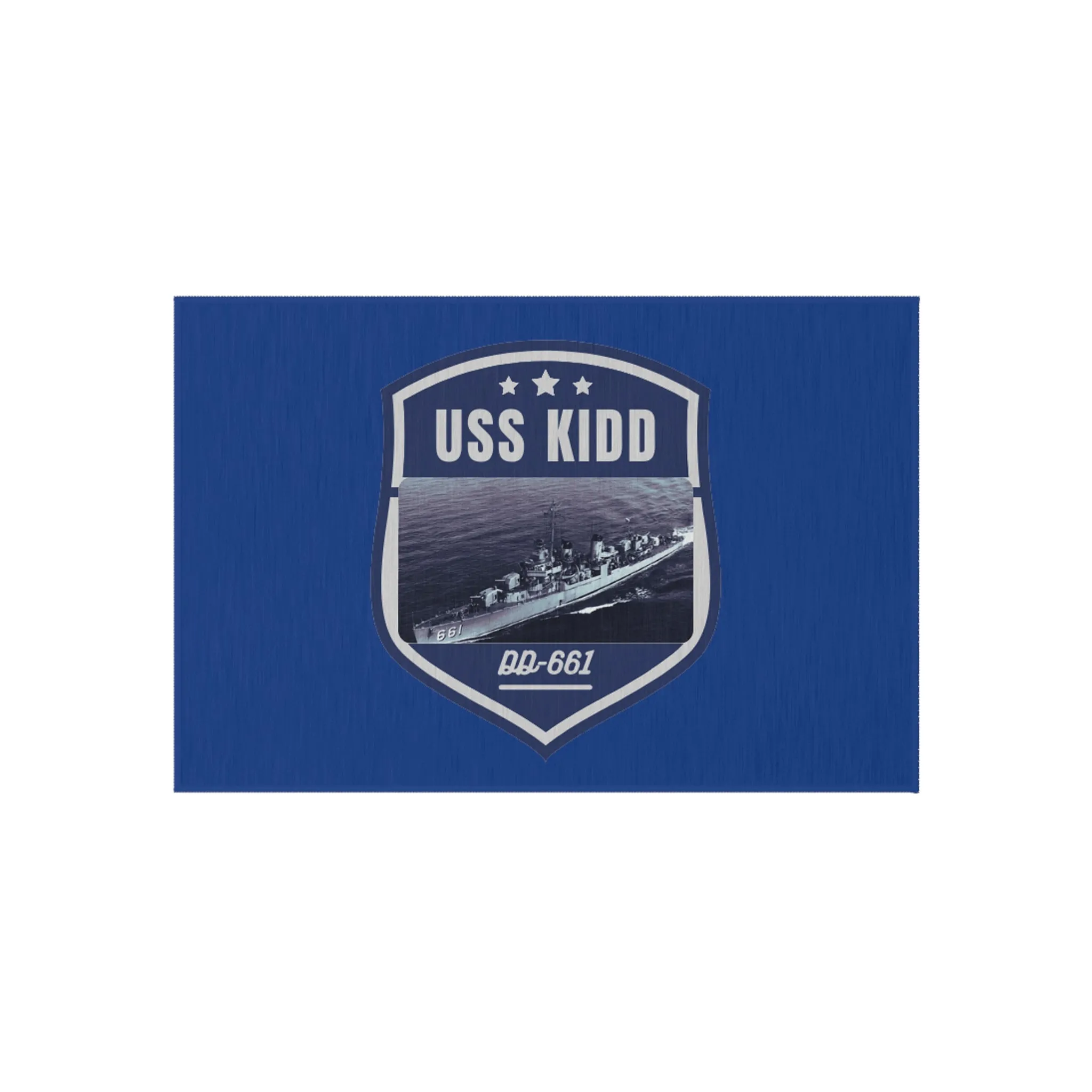 uss kidd DD-661 United States Ships POD Outdoor Rug
