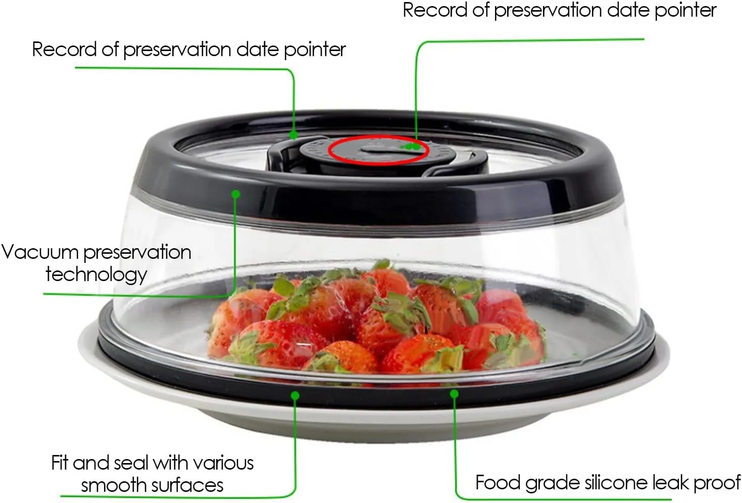 Vacuum Food Sealer Plate Container Dish Cover