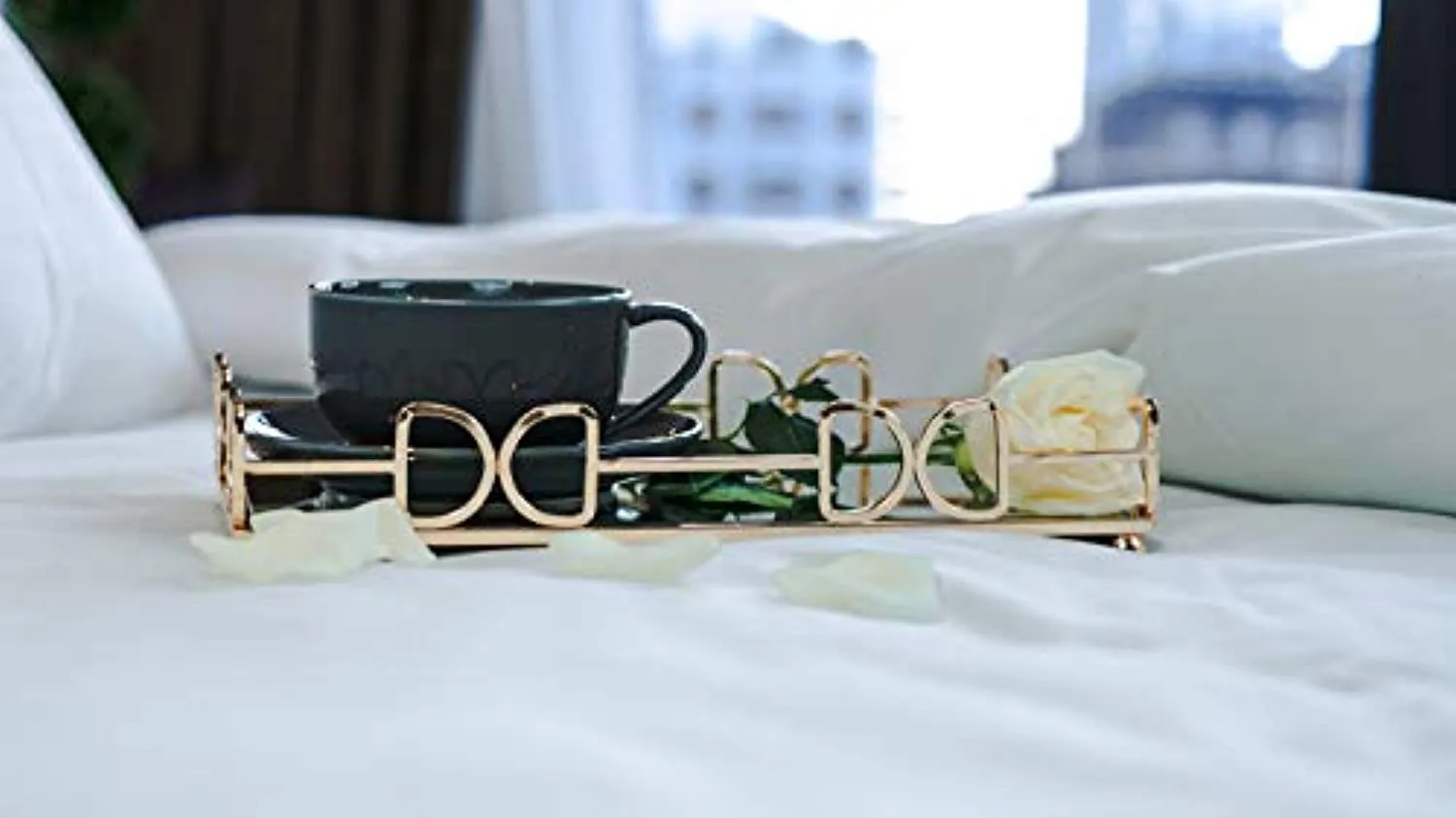Vanity Mirror Tray -Centerpiece Gold Mirror