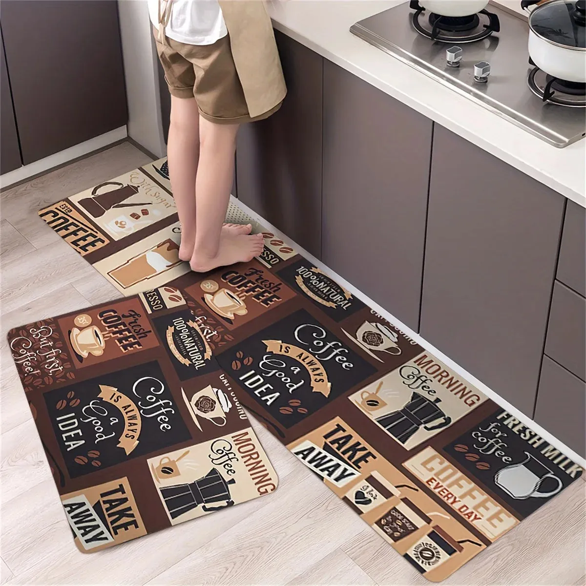 Vintage Coffee Kitchen Rug