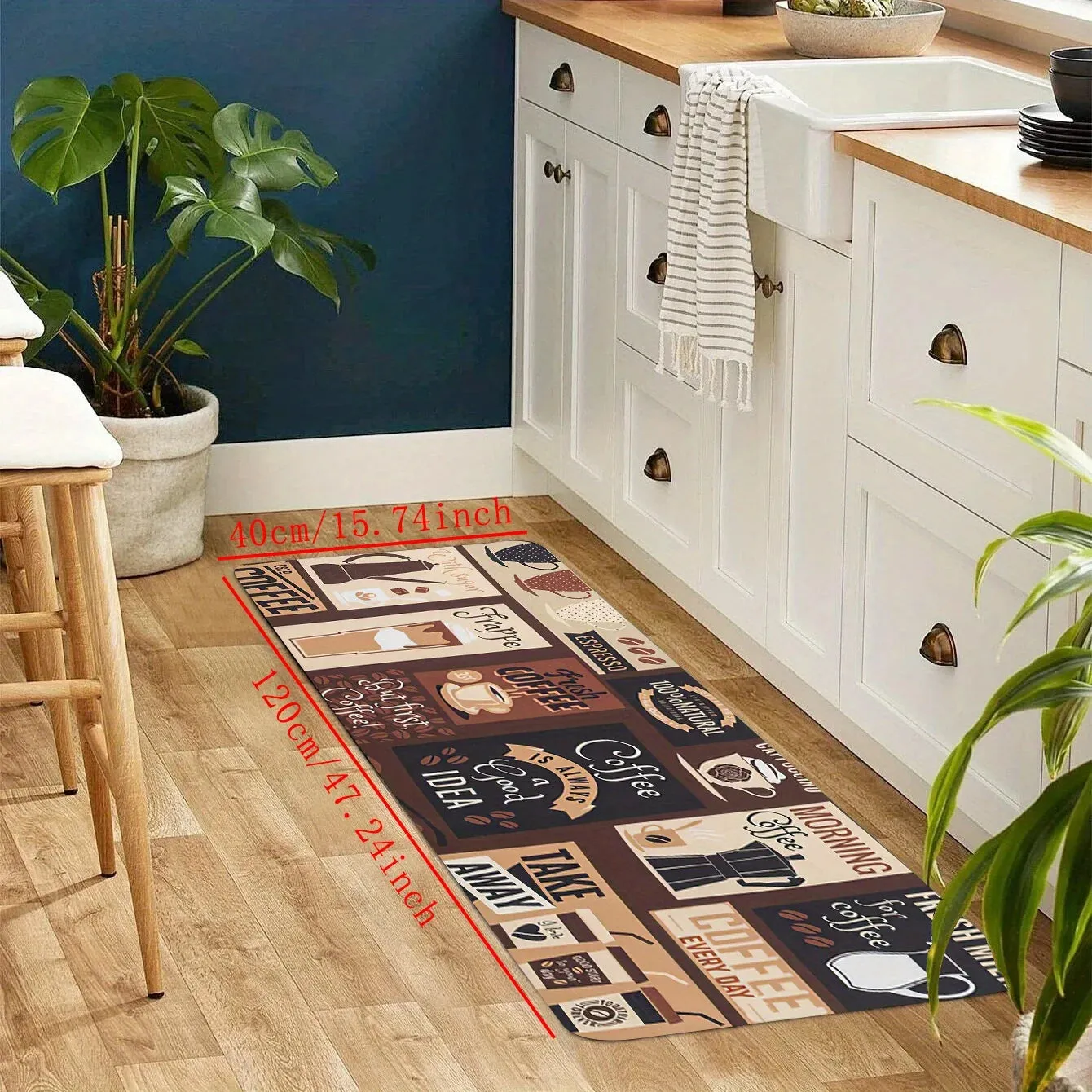 Vintage Coffee Kitchen Rug