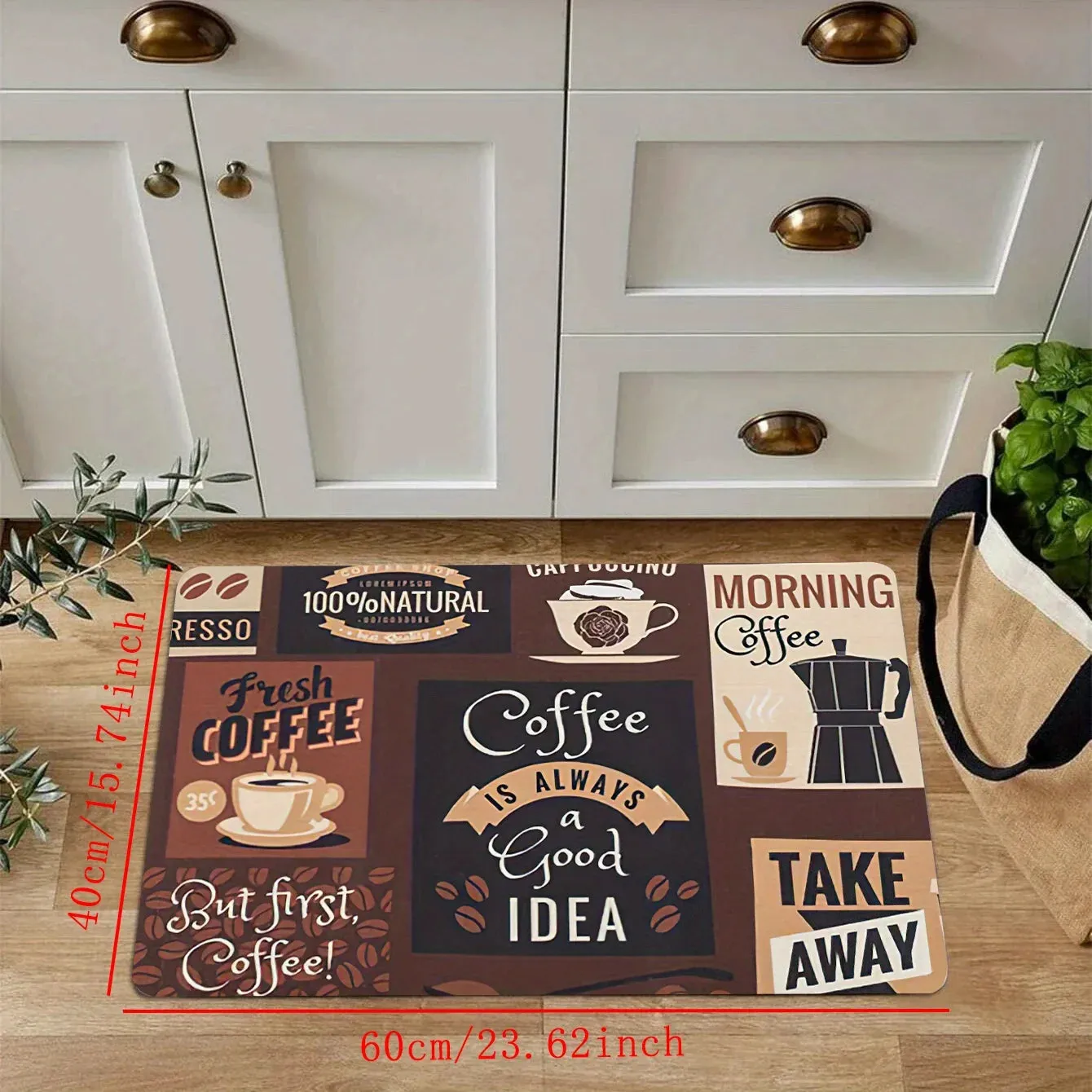 Vintage Coffee Kitchen Rug